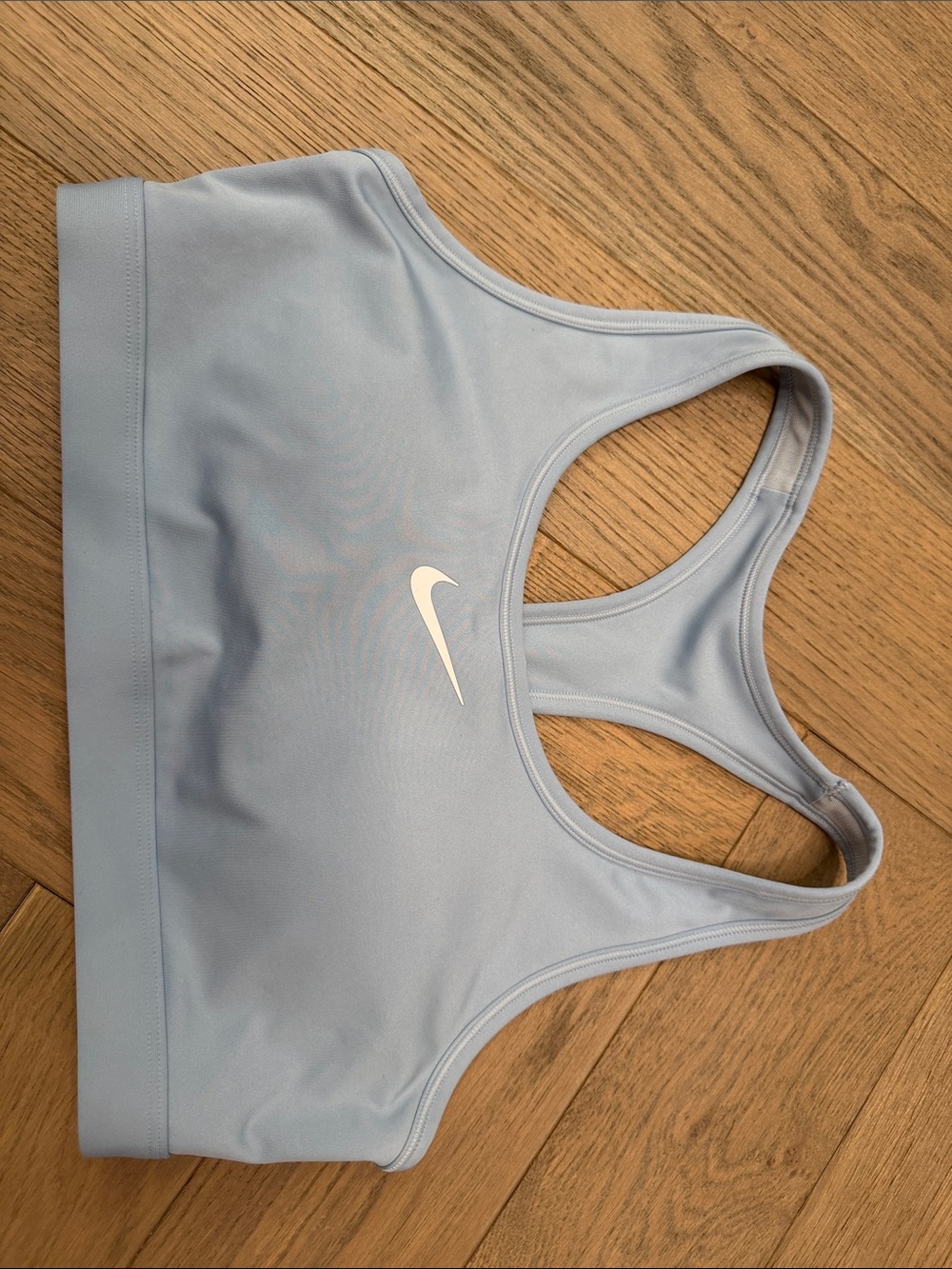 Nike Blue Racerback Dri-FIT Sports Bra with Black Swoosh